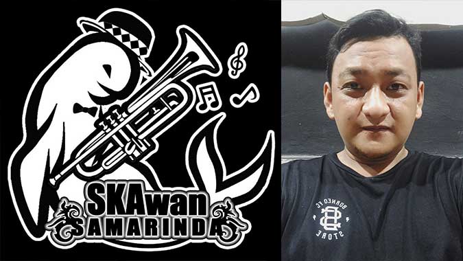 Logo SKAwan Samarinda yang kental dengan simbol-simbol Kota Tepian dan Yudi Adi Prabowo, salah seorang penggagas komunitas ini.