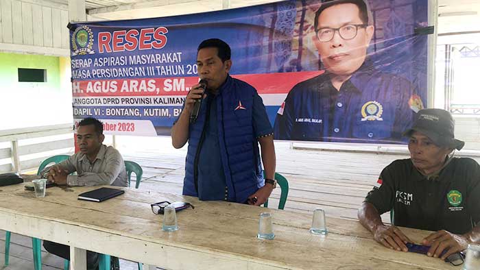 Reses Agus Aras di Desa Kadungan Jaya, Kecamatan Kaubun, Senin, 23 Oktober 2023.
