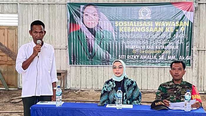 Soswasbang ke 9 oleh anggota DPRD Kaltim, Siti Rizky Amalia di Tanjung Mangkaliat, Kutai Timur.