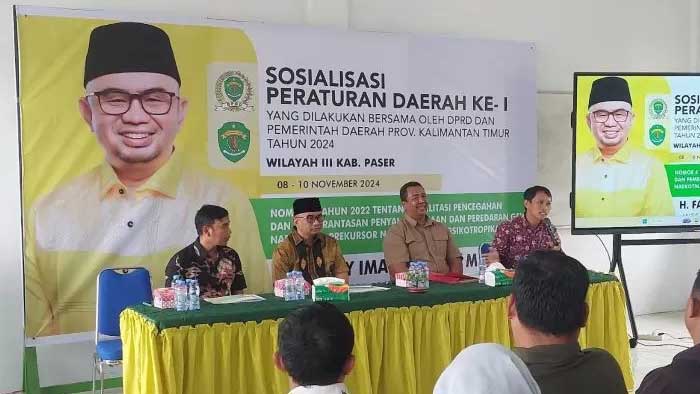 MUSUH BERSAMA: Bahaya Narkoba dijelaskan Fadly Imawan dalam kegiatan Sospernya di Paser.