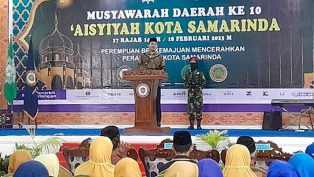Wali Kota Andi Harun memberikan sambutan saat acara pembukaan Musda ke 10 Aisyiyah Kota Samarinda.