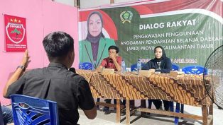 Dialog Rakyat tentang Pengawasan Penggunaan Dana APBD yang diadakan oleh anggota DPRD Kaltim, Siti Rizky Amalia di Kota Bontang.