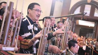 EVENT NASIONAL: Kadiskominfo Kaltim M Faisal turut hadir di Rakornas menemani Pj Gubernur Kaltim Akmal Malik. (foto: istimewa)