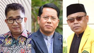 Para kandidat Pj Gubernur Kaltim, kiri ke kanan: Akmal Malik, Kamaruddin Amin, Abdunnur.