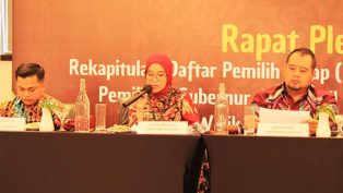 Suasana rapat pleno terbuka KPU Kaltim tetapkan DPT Kaltim.