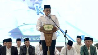 Sambutan Wakil Gubernur Kalimantan Timur Seno Aji saat peringatan 1 Abad Miladiyah NU di IKN, Sabtu, 31 Januari 2026.